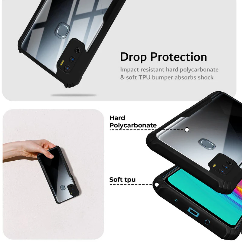 Premium Acrylic Transparent Back Cover for Infinix Hot 9 Play - Image 3