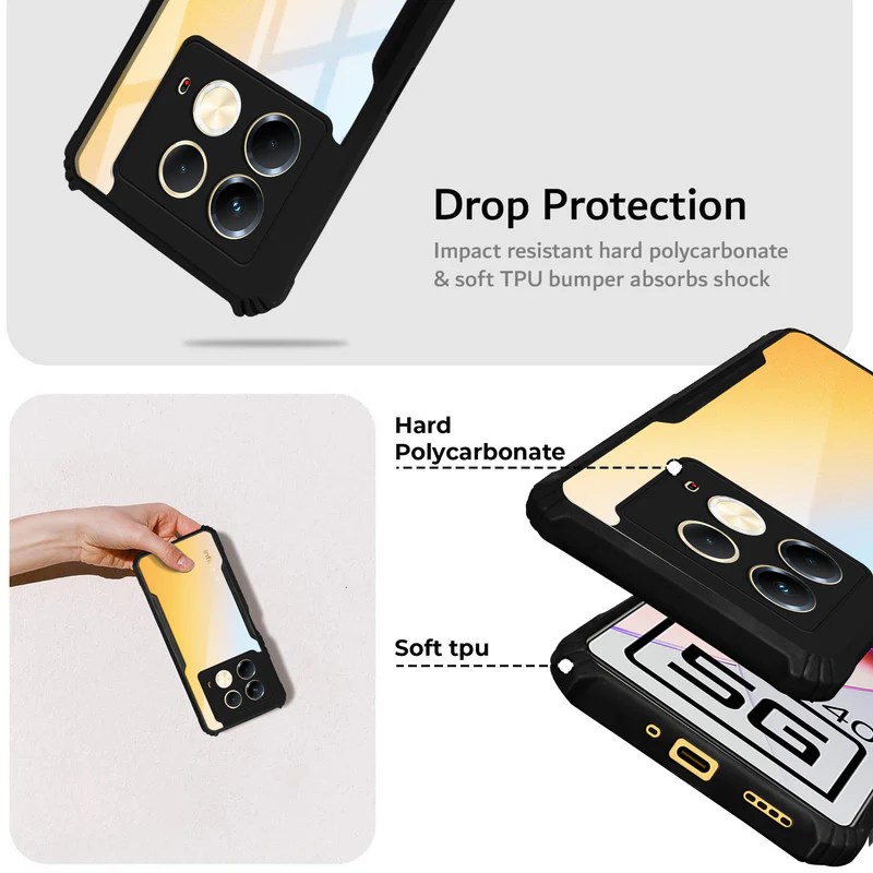 Premium Acrylic Transparent Back Cover for Infinix Note 40 5G - Image 2