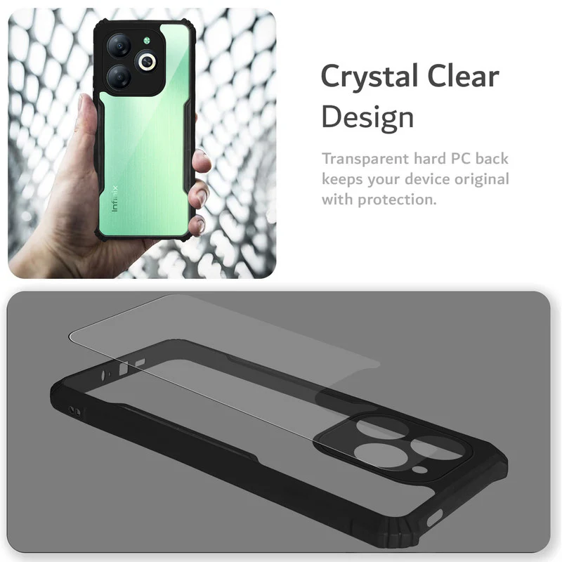 Premium Acrylic Transparent Back Cover for Infinix Smart 8 - Image 4