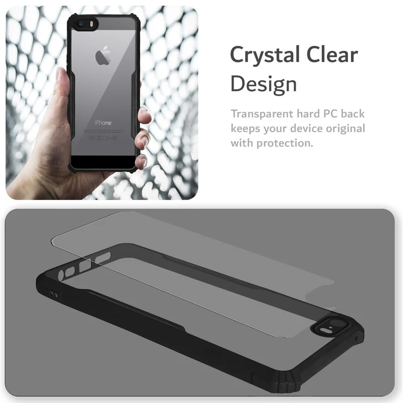 Premium Acrylic Transparent Back Cover for Apple iPhone 5 - Image 4