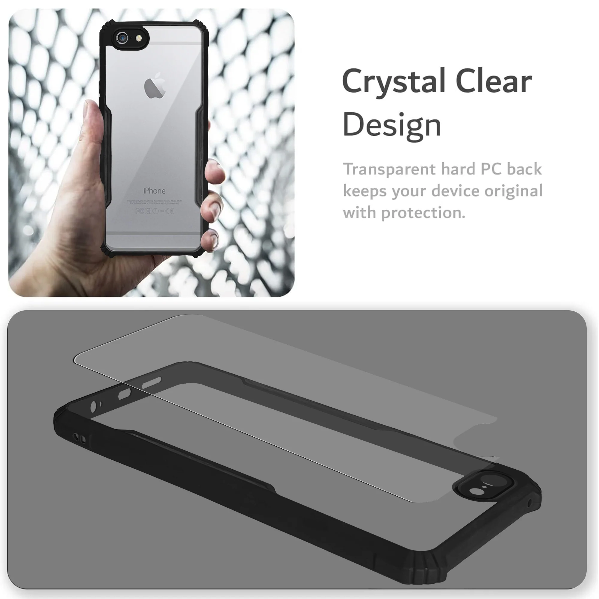 Premium Acrylic Transparent Back Cover for Apple iPhone 6 - Image 4