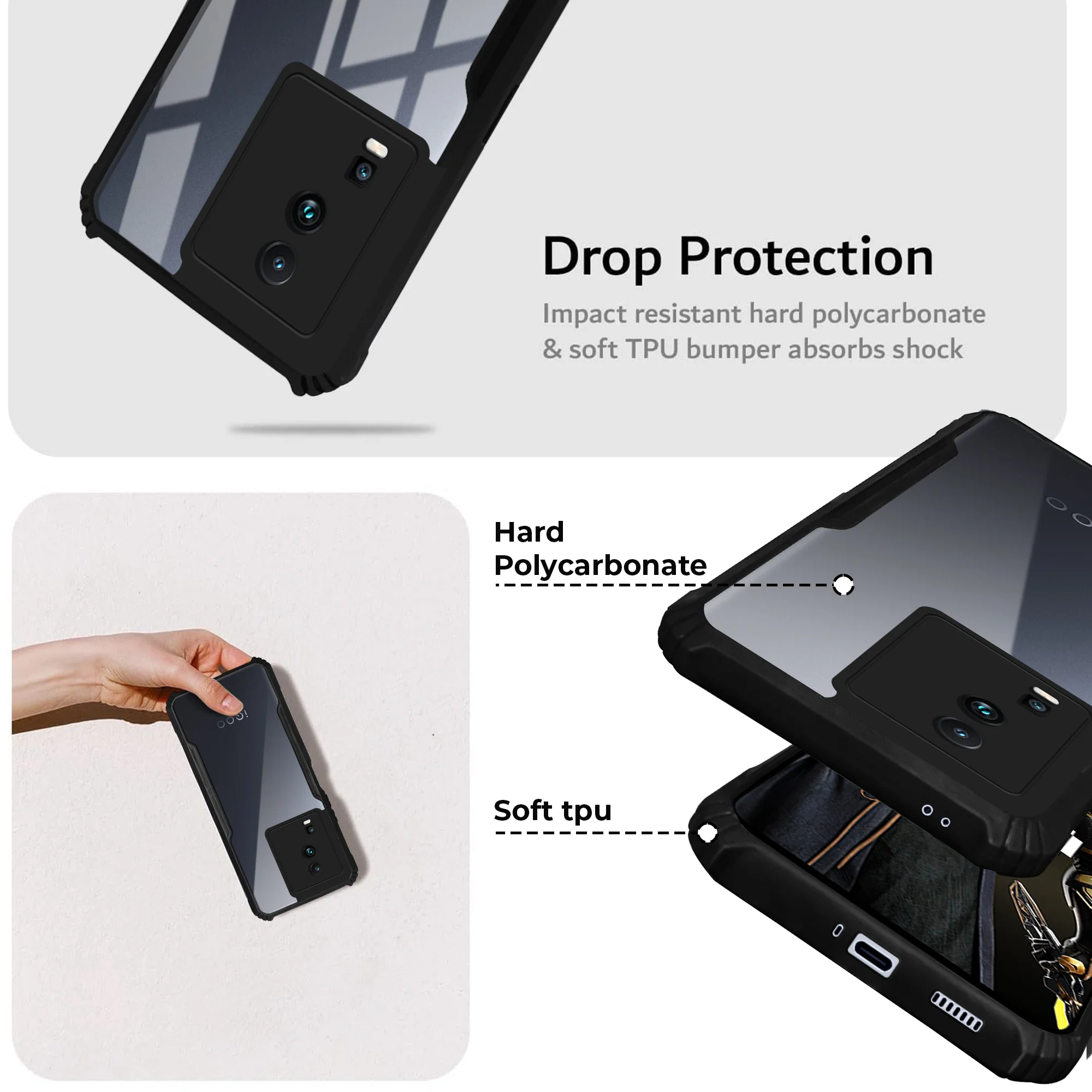 Premium Acrylic Transparent Back Cover for iQOO Neo 7 5G - Image 4