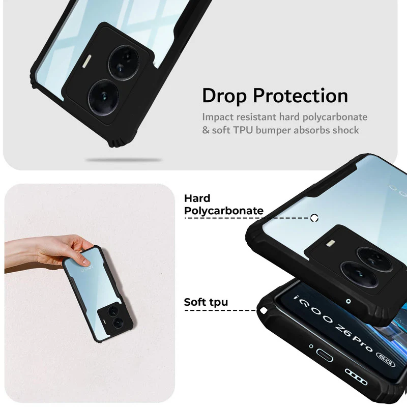 Premium Acrylic Transparent Back Cover for iQOO Z6 Pro 5G - Image 3