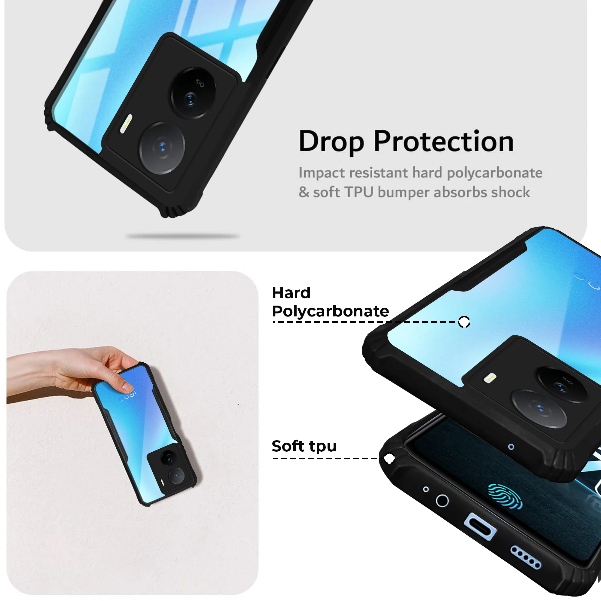 Premium Acrylic Transparent Back Cover for iQOO Z7 5G - Image 4