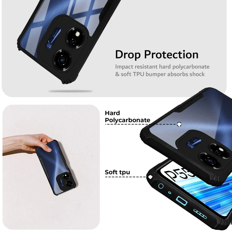 Premium Acrylic Transparent Back Cover for Itel P55 - Image 2
