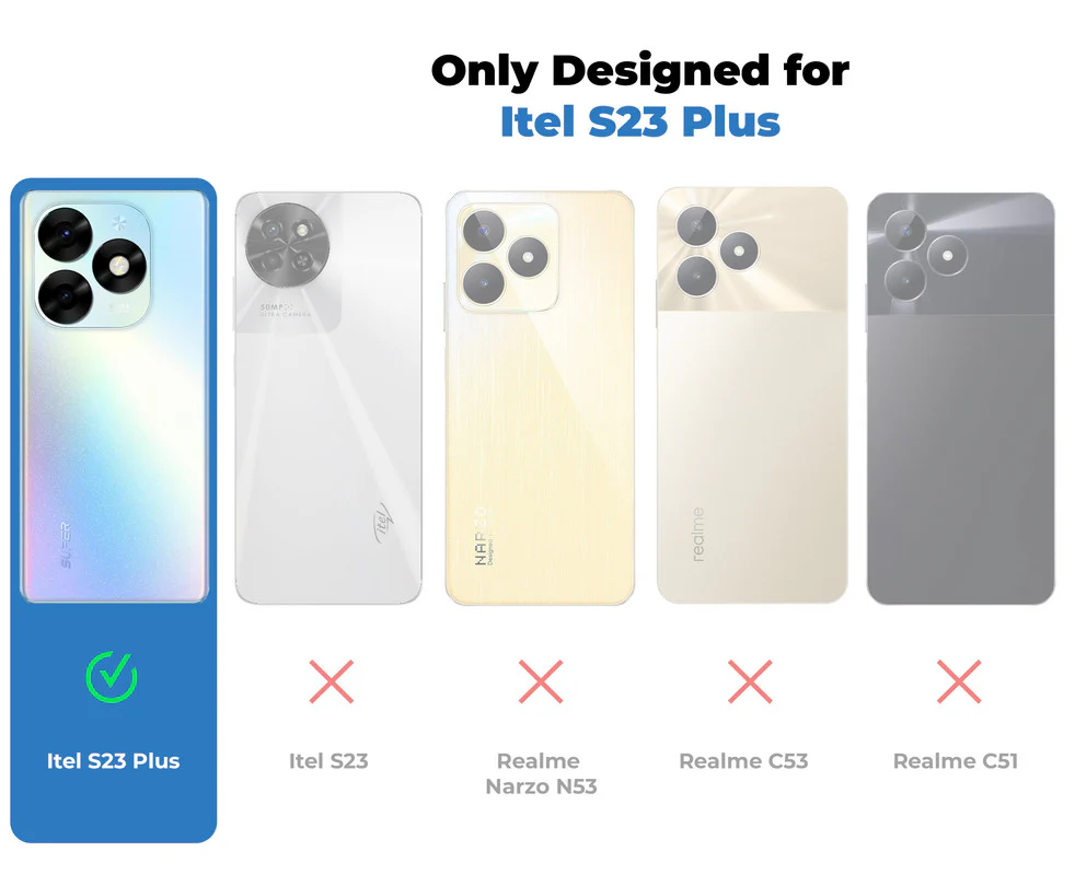 Premium Acrylic Transparent Back Cover for itel S23 Plus - Image 2