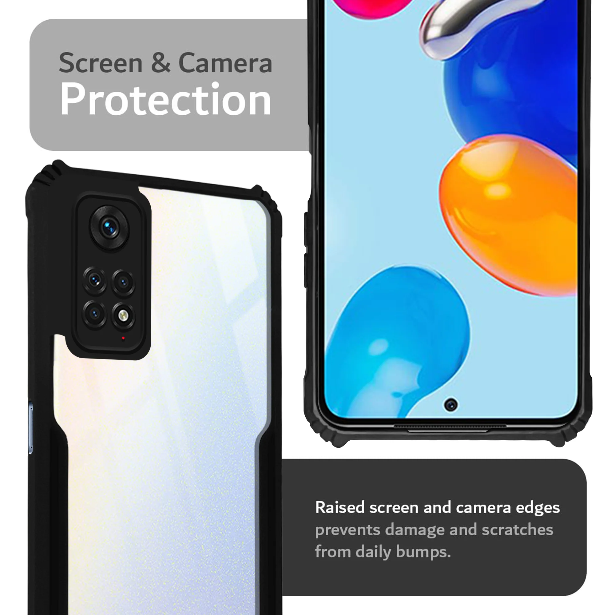 Premium Acrylic Transparent Back Cover for Redmi Note 11 - Image 6