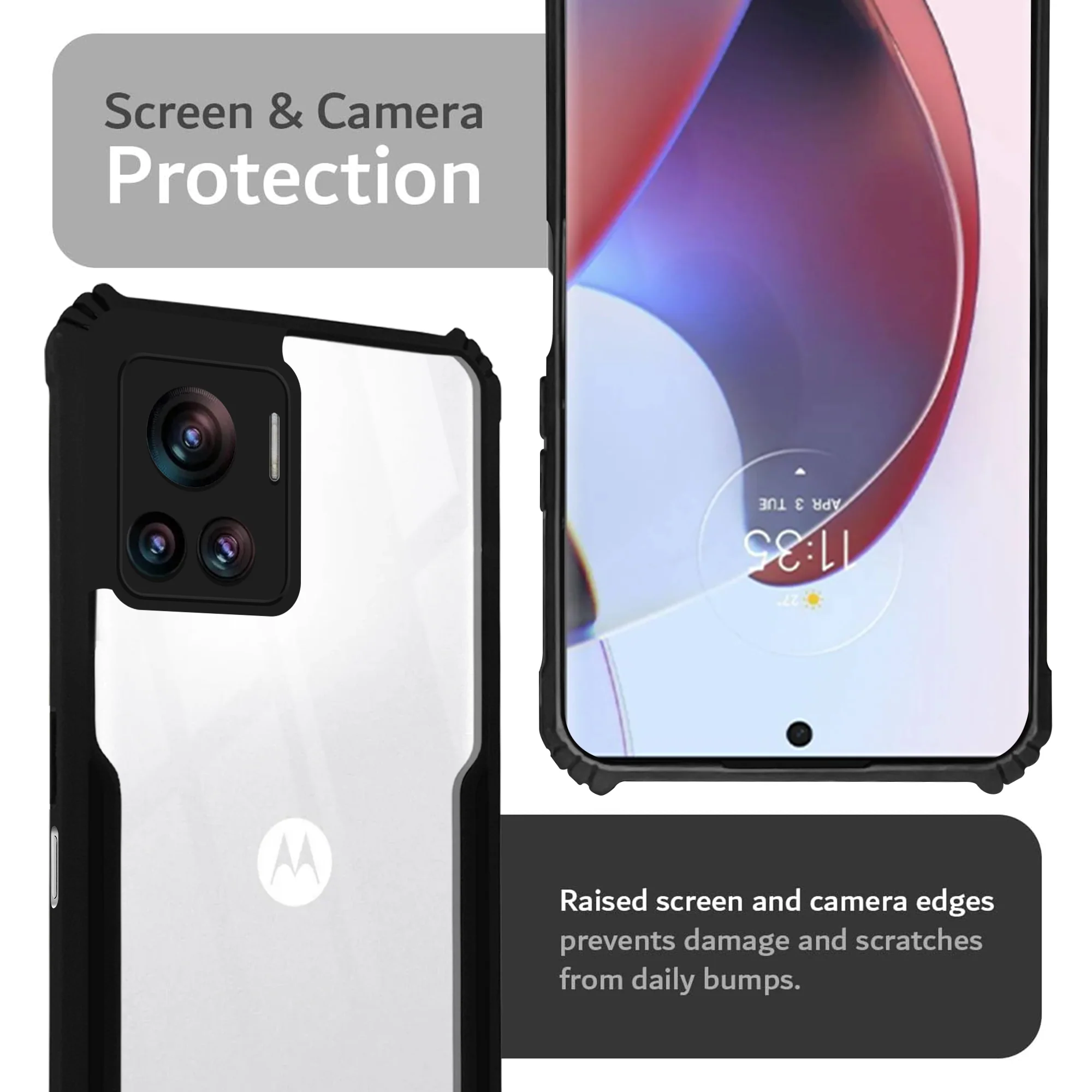 Premium Acrylic Transparent Back Cover for Motorola Edge 30 Ultra 5G - Image 5