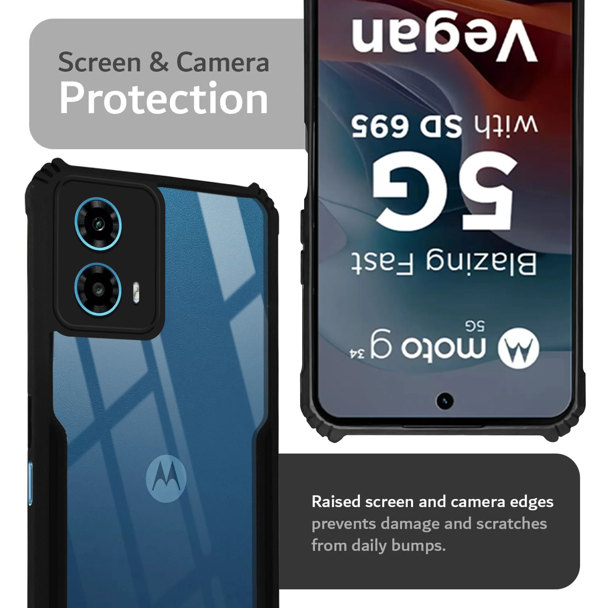 Premium Acrylic Transparent Back Cover for Motorola G34 5G - Image 5