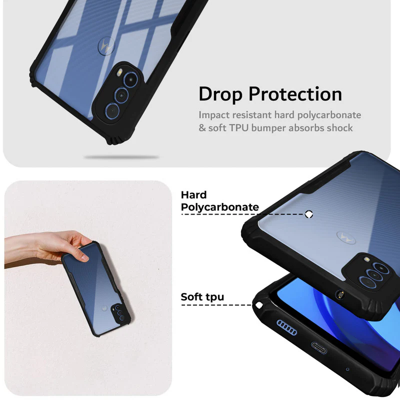 Premium Acrylic Transparent Back Cover for Motorola E40 - Image 4