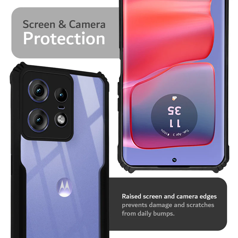 Premium Acrylic Transparent Back Cover for Motorola Edge 50 Pro 5G - Image 5