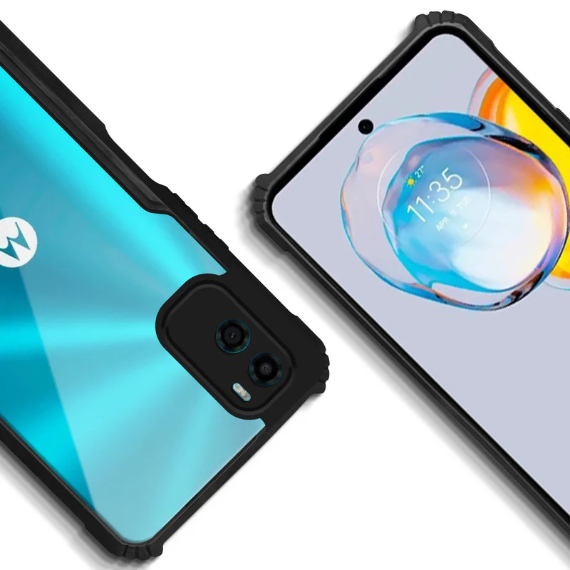 Premium Acrylic Transparent Back Cover for Motorola Moto E22s - Image 7
