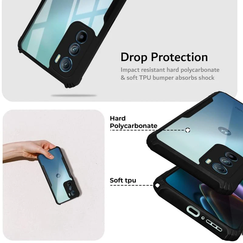 Premium Acrylic Transparent Back Cover for Motorola Moto Edge 30 5G - Image 3