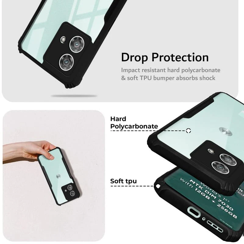 Premium Acrylic Transparent Back Cover for Motorola Edge 40 Neo 5G - Image 4