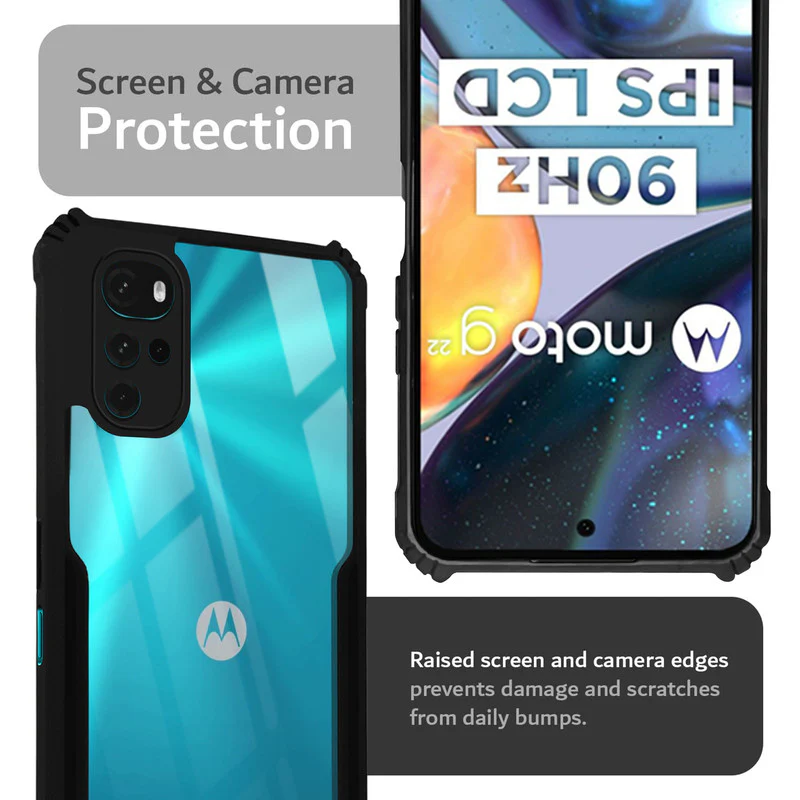 Premium Acrylic Transparent Back Cover for Motorola Moto G22 - Image 5