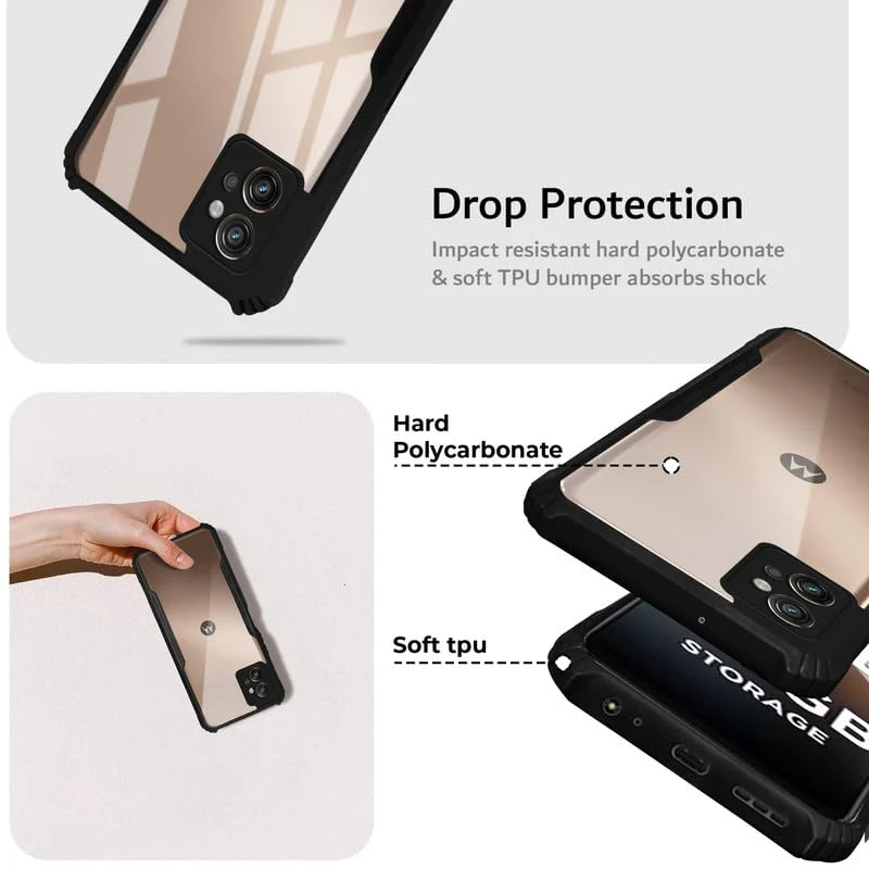 Premium Acrylic Transparent Back Cover for Motorola Moto G32 - Image 5