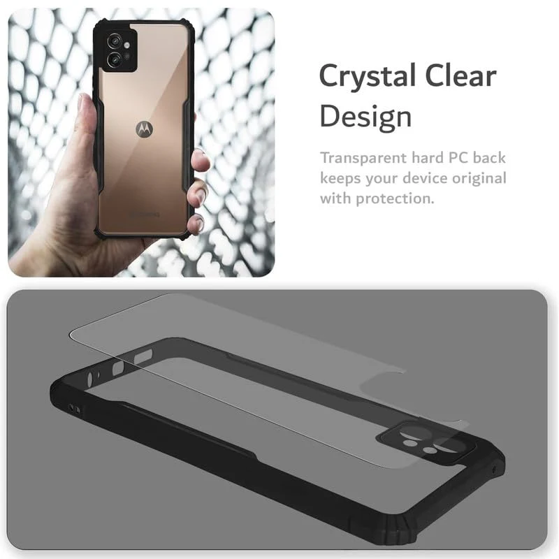 Premium Acrylic Transparent Back Cover for Motorola Moto G32 - Image 6