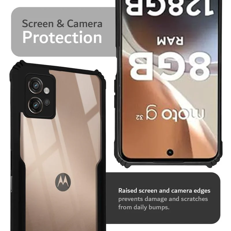 Premium Acrylic Transparent Back Cover for Motorola Moto G32 - Image 7