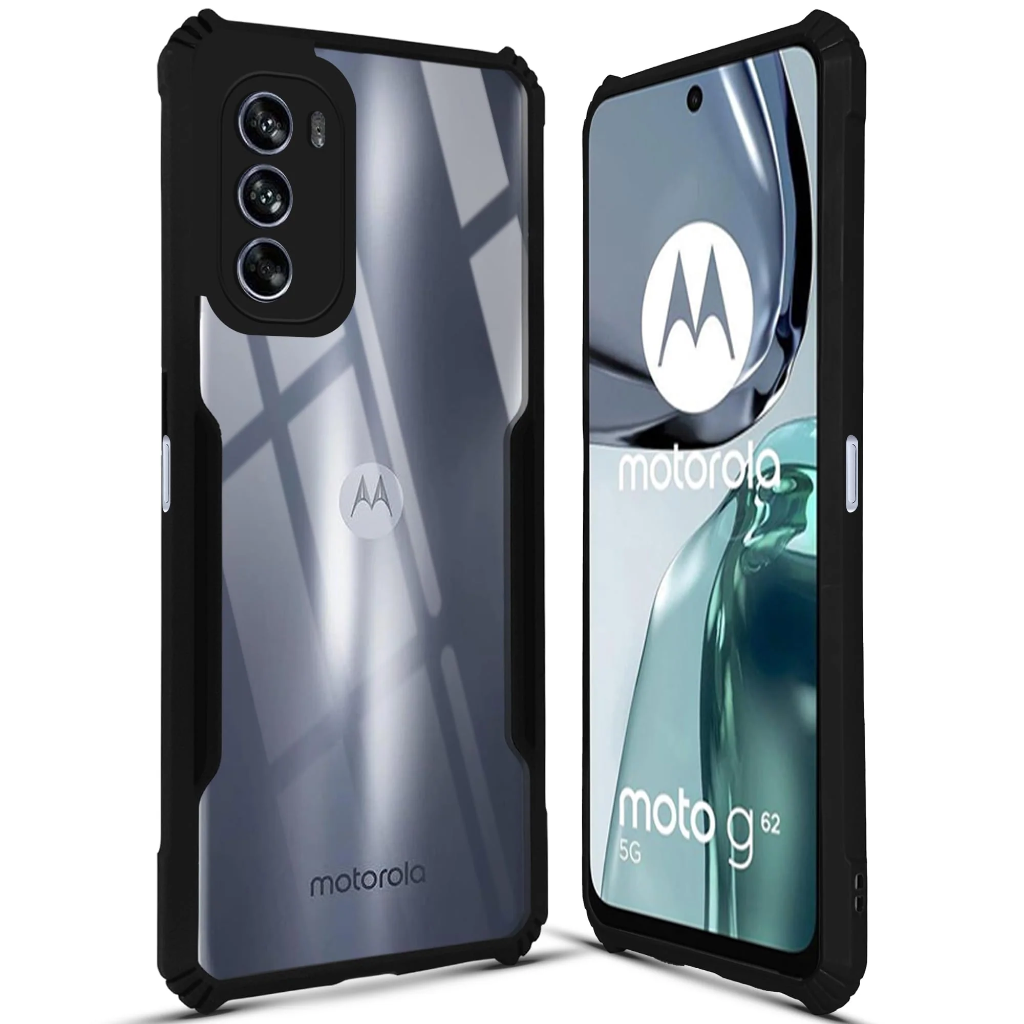 Premium Acrylic Transparent Back Cover for Motorola Moto G62 - Image 4