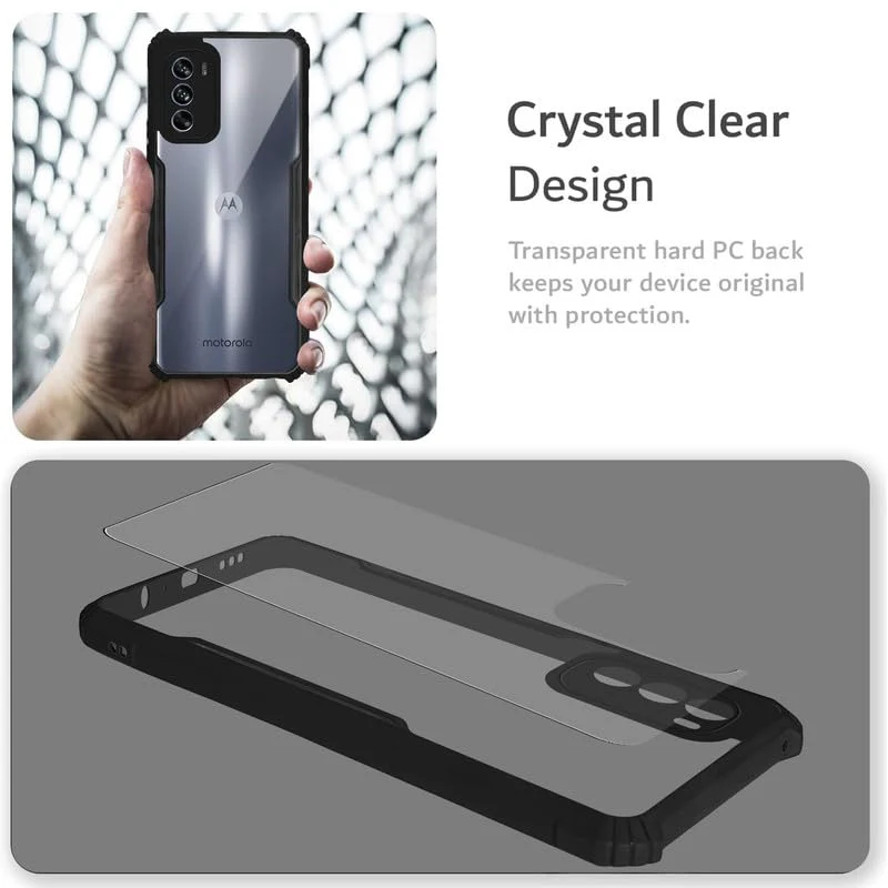 Premium Acrylic Transparent Back Cover for Motorola Moto G62 - Image 6