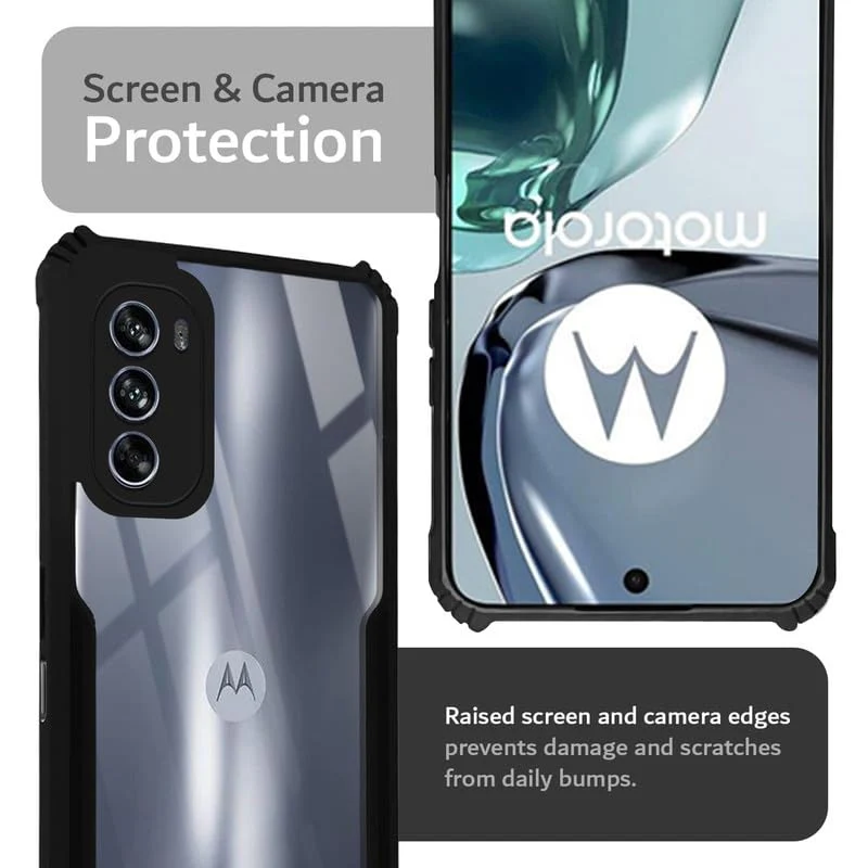Premium Acrylic Transparent Back Cover for Motorola Moto G62 - Image 7