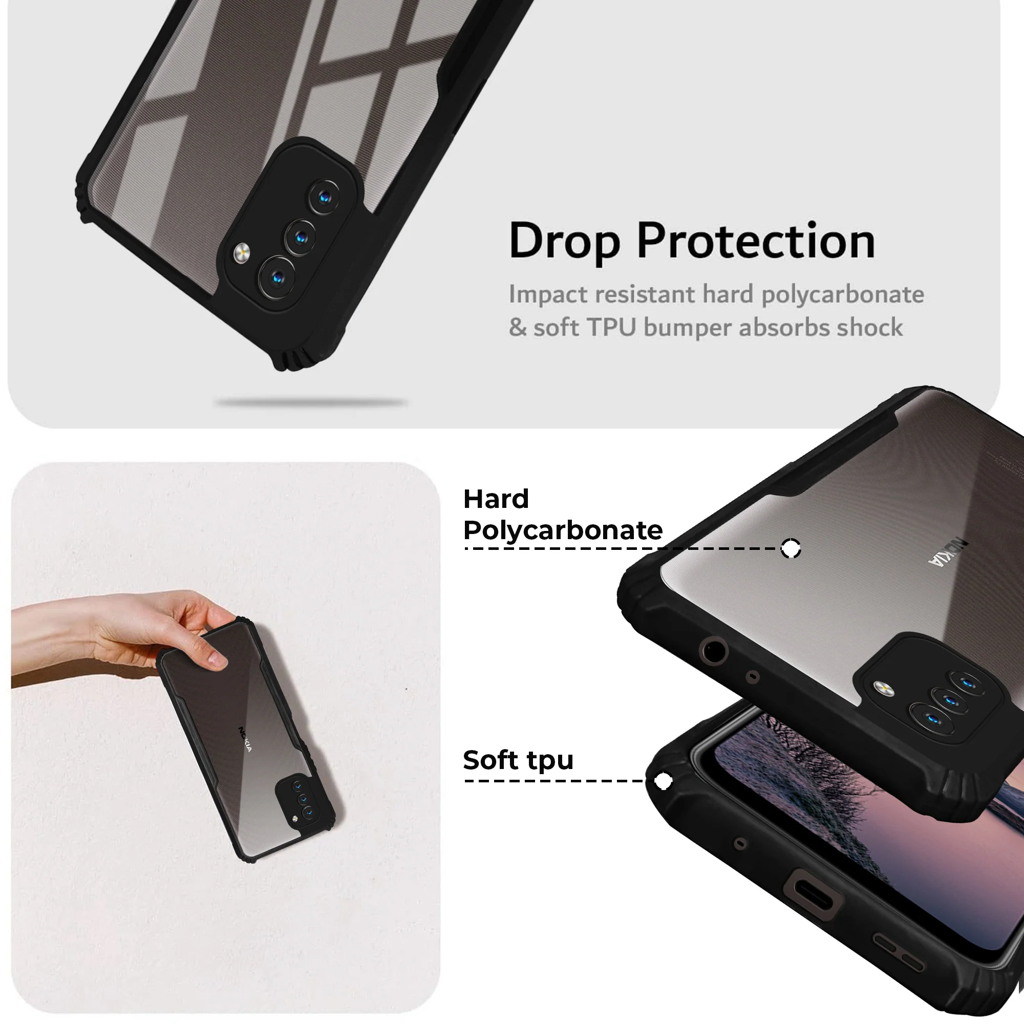 Premium Acrylic Transparent Back Cover for  Nokia G21 4G - Image 2
