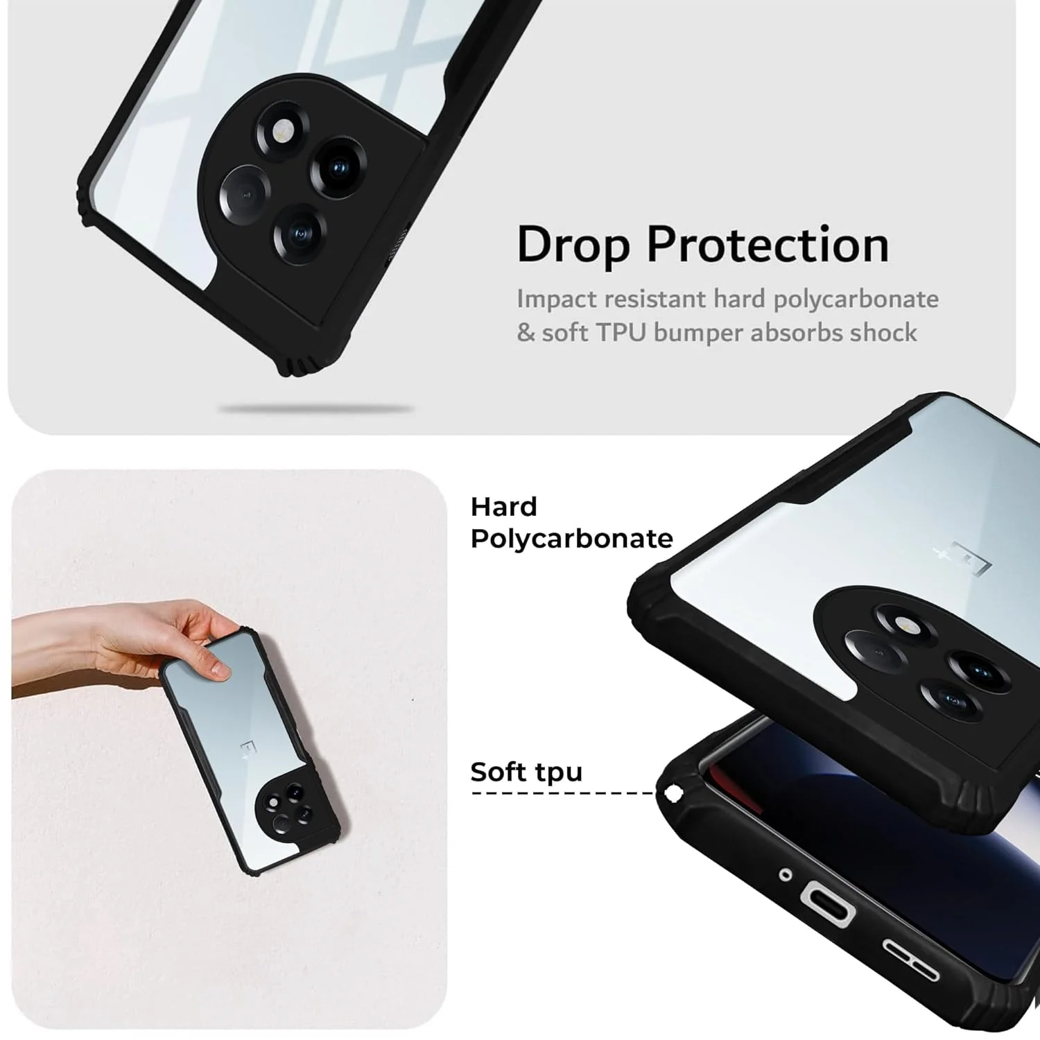 Premium Acrylic Transparent Back Cover for OnePlus 11R 5G - Image 4