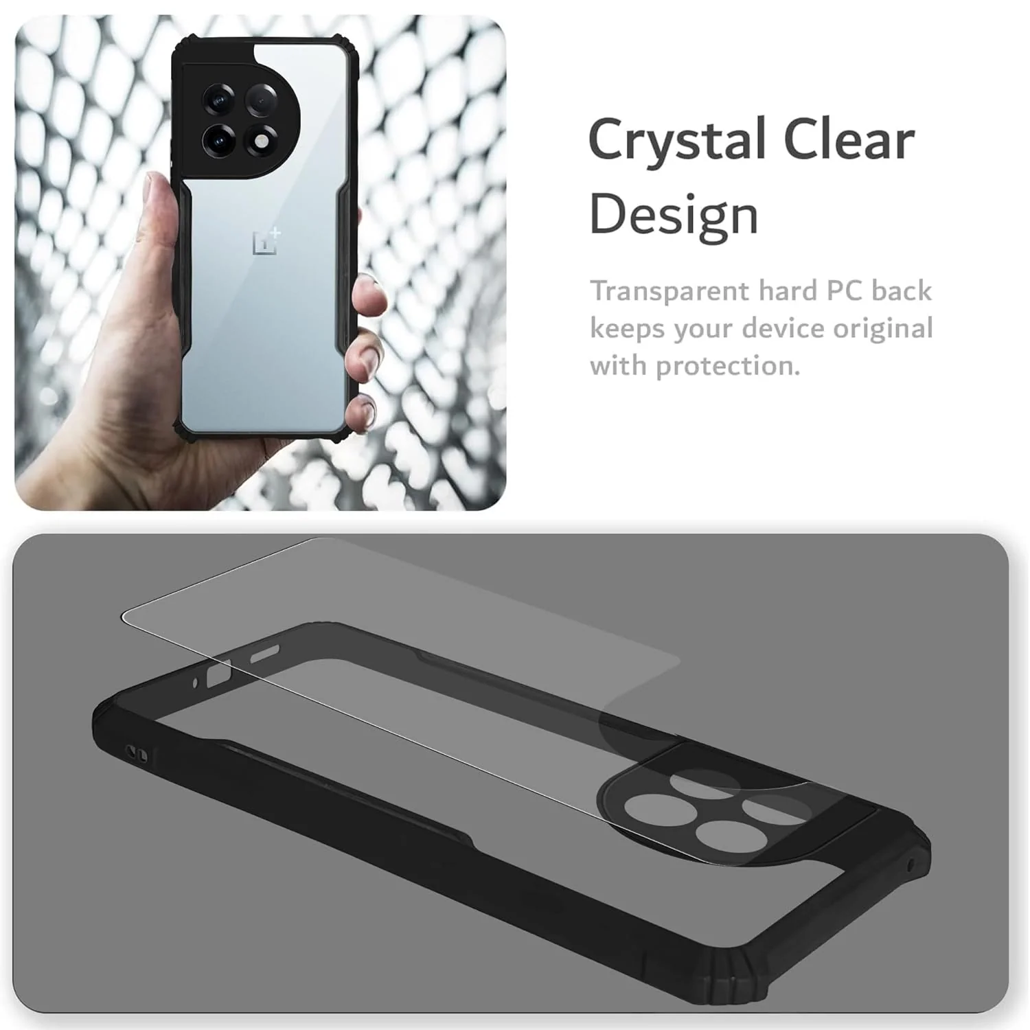 Premium Acrylic Transparent Back Cover for OnePlus 11R 5G - Image 5