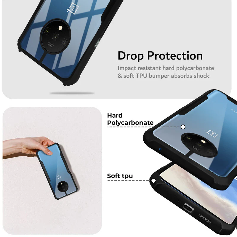 Premium Acrylic Transparent Back Cover for Oneplus 7T - Image 4