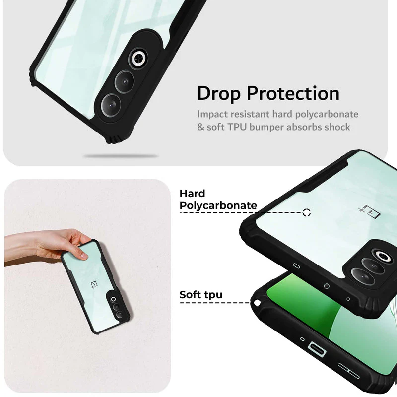 Premium Acrylic Transparent Back Cover for OnePlus Nord CE 4 5G - Image 3