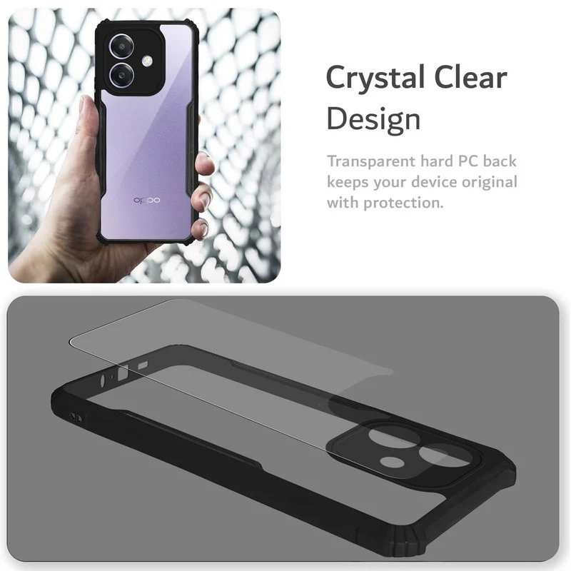Premium Acrylic Transparent Back Cover for Oppo A3x 5G - Image 4
