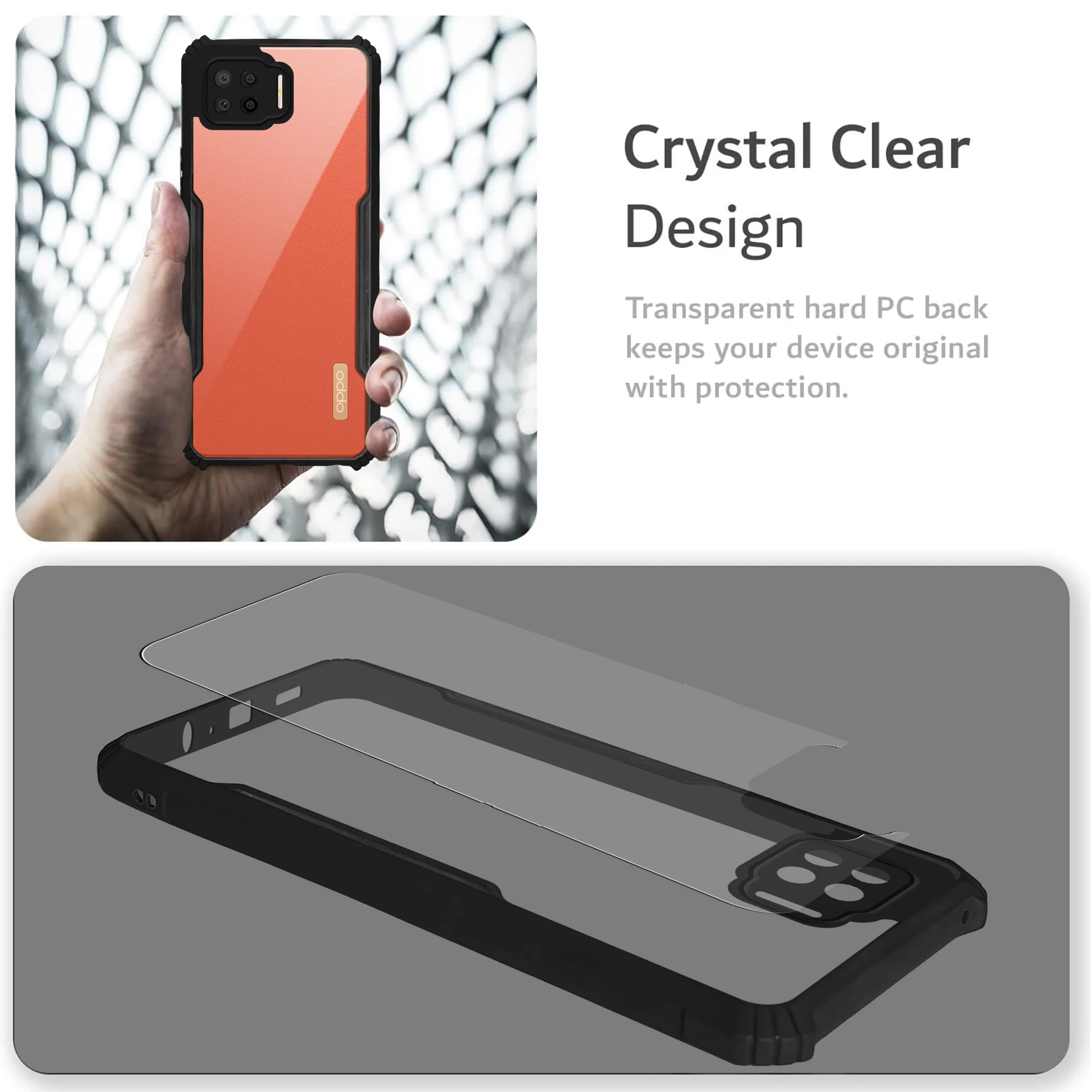 Premium Acrylic Transparent Back Cover for Oppo F17 Pro - Image 5