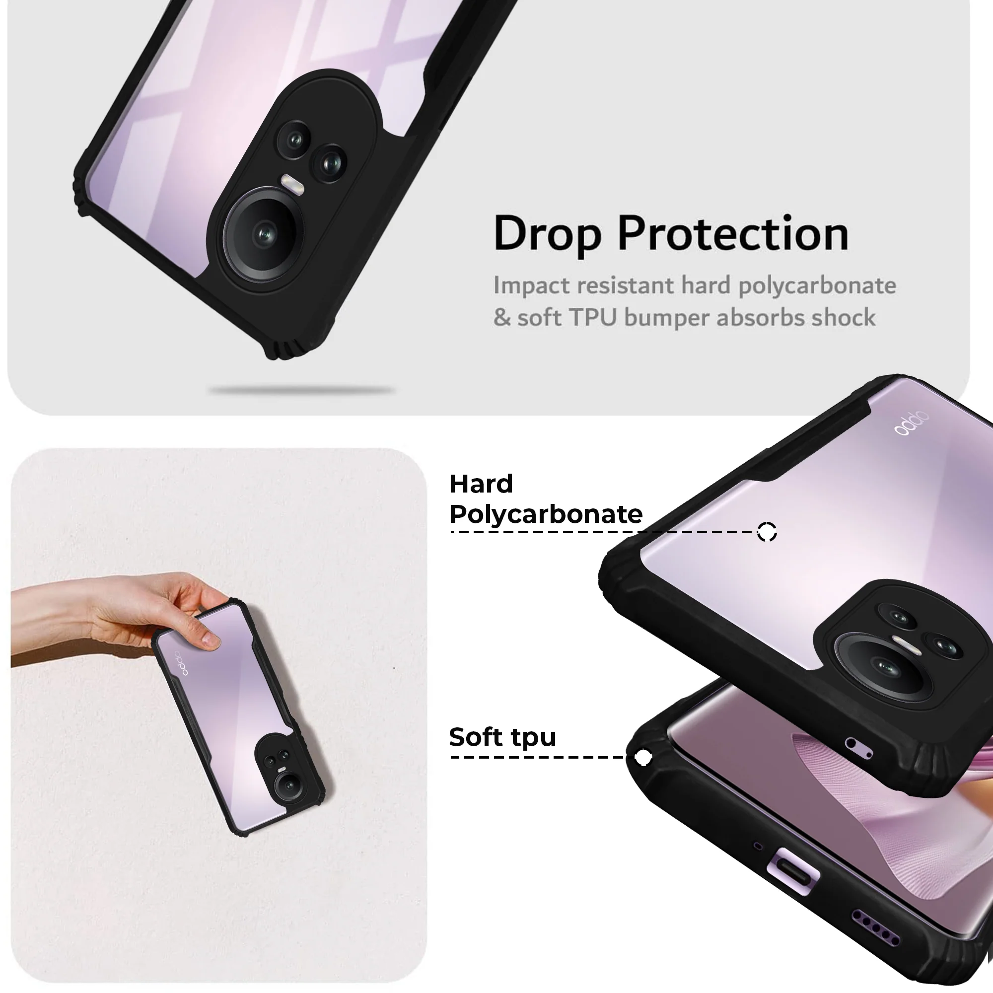 Premium Acrylic Transparent Back Cover for Oppo Reno 10 Pro 5G - Image 4