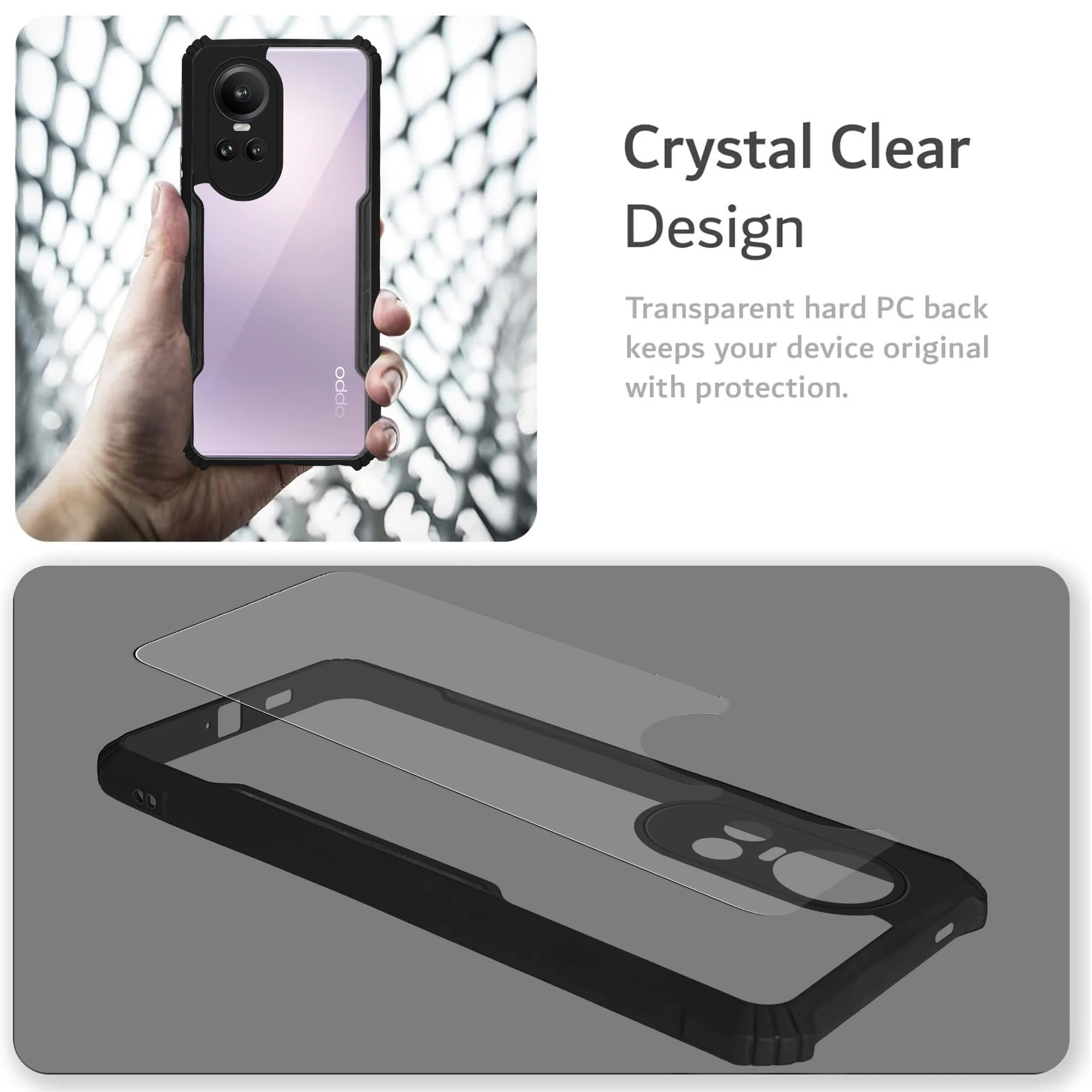 Premium Acrylic Transparent Back Cover for Oppo Reno 10 Pro 5G - Image 5