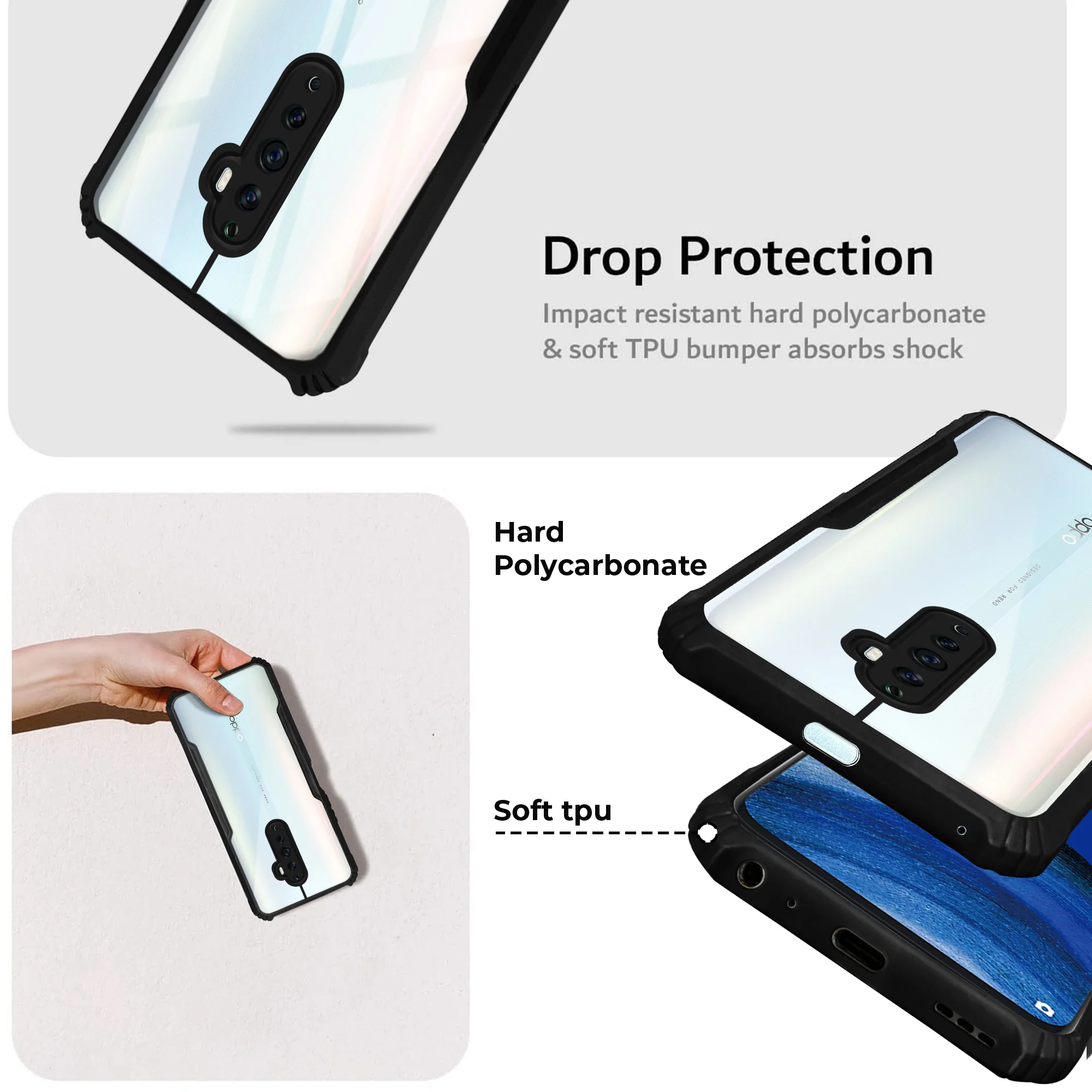 Premium Acrylic Transparent Back Cover for Oppo Reno 2Z - Image 4