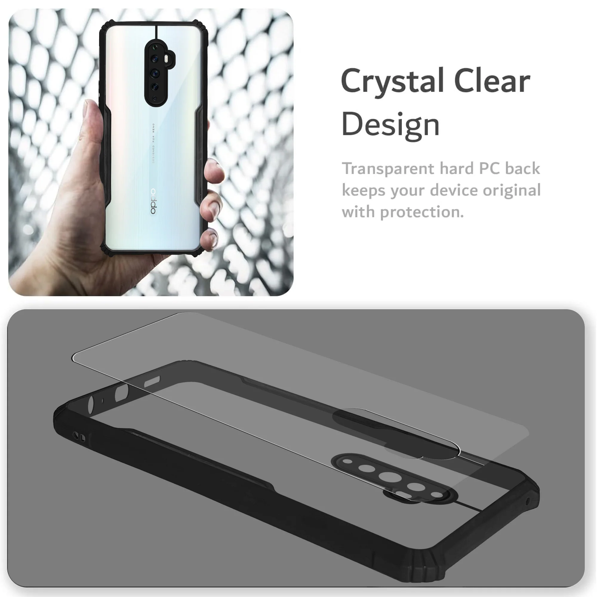 Premium Acrylic Transparent Back Cover for Oppo Reno 2Z - Image 5
