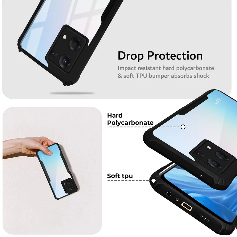 Premium Acrylic Transparent Back Cover for Oppo Reno 7 4G - Image 2