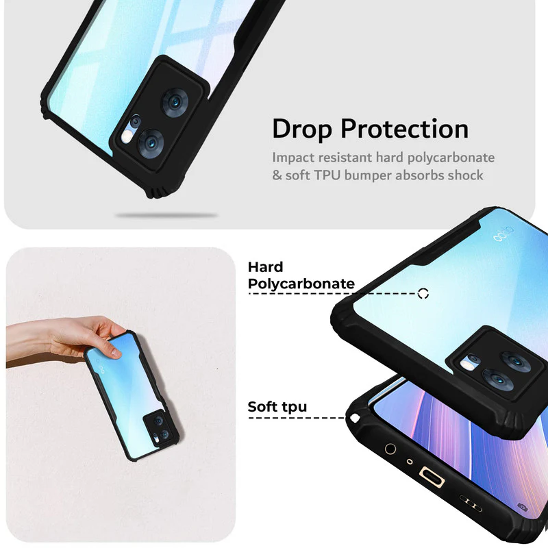 Premium Acrylic Transparent Back Cover for Oppo Reno 7 5G - Image 2