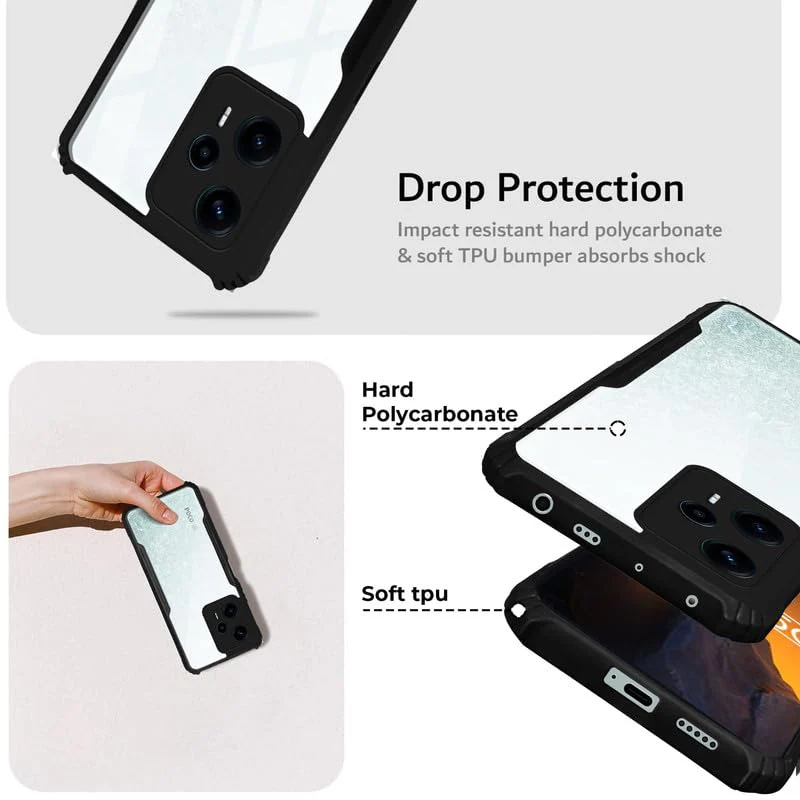 Premium Acrylic Transparent Back Cover for Poco F5 5G - Image 4