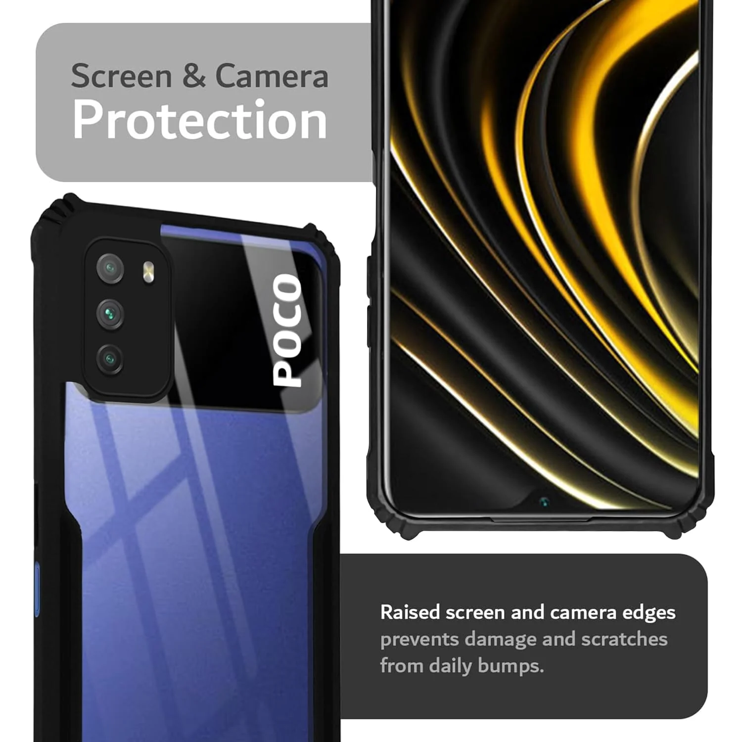Premium Acrylic Transparent Back Cover for Poco M3 - Image 6