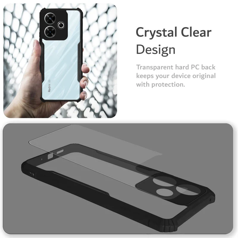 Premium Acrylic Transparent Back Cover for Redmi 13 5G - Image 4
