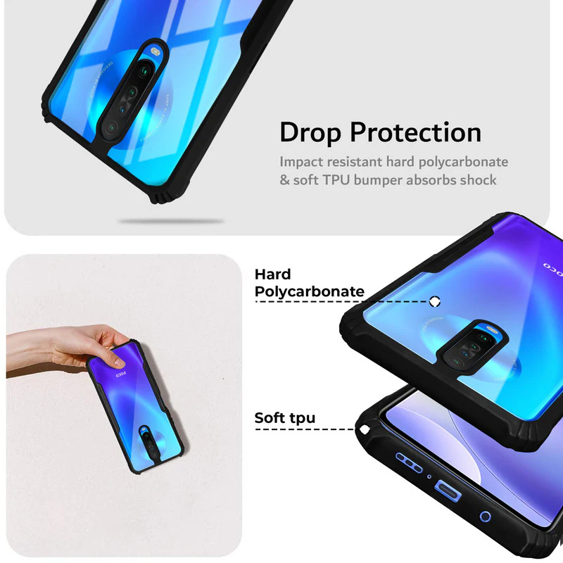 Premium Acrylic Transparent Back Cover for Poco X2 - Image 2