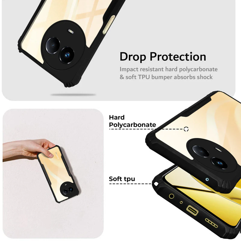 Premium Acrylic Transparent Back Cover for Realme 11X 5G - Image 3