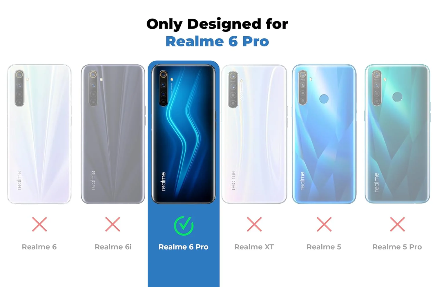 Premium Acrylic Transparent Back Cover for Realme 6 Pro - Image 2