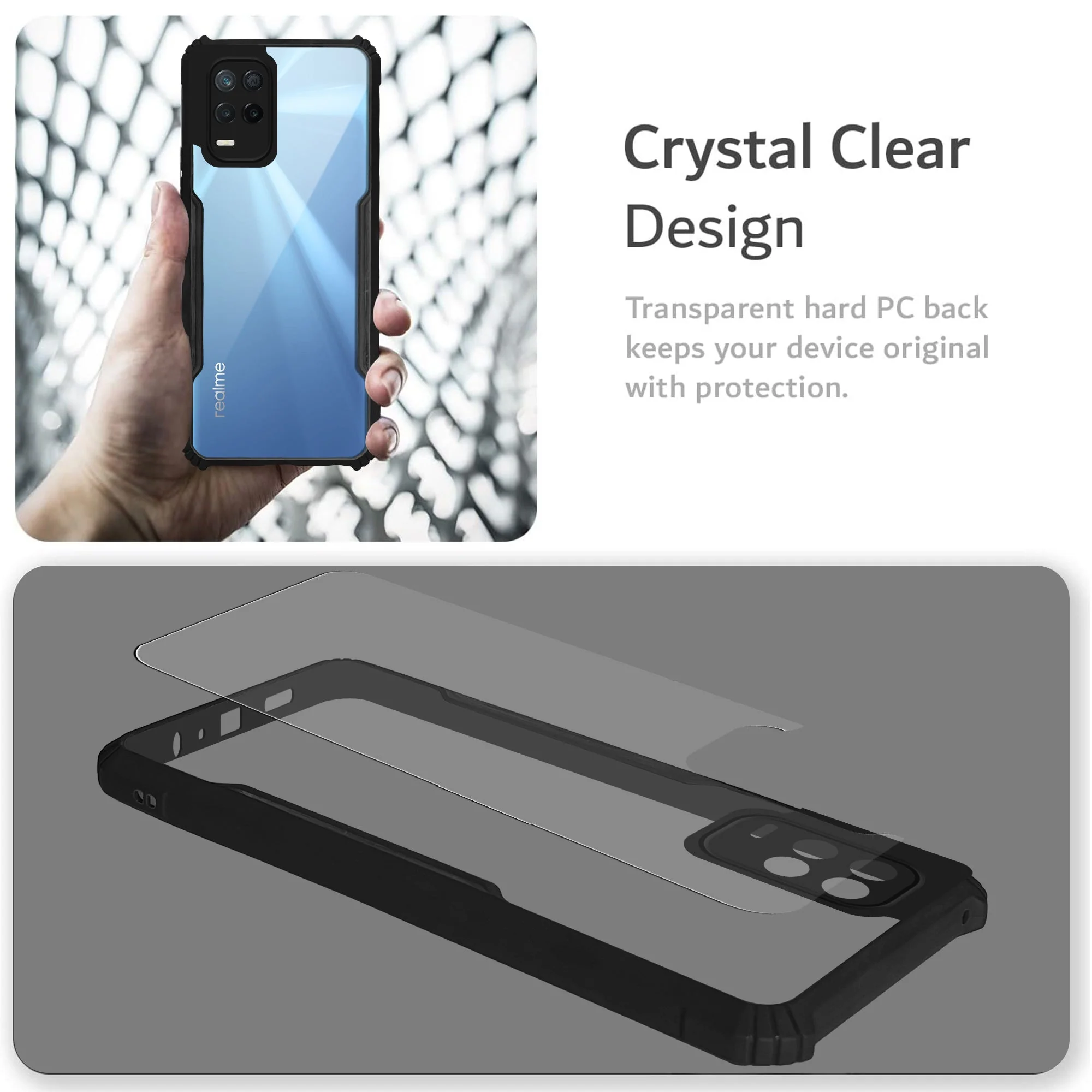 Premium Acrylic Transparent Back Cover for Realme 9 5G - Image 5