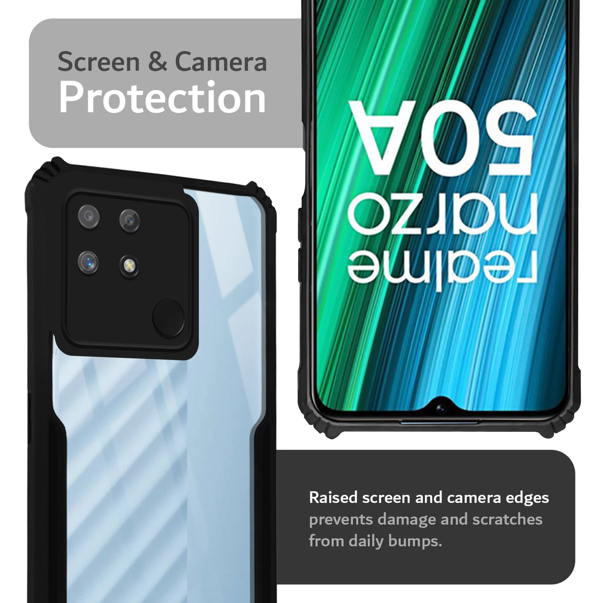 Premium Acrylic Transparent Back Cover for Realme C25 - Image 6