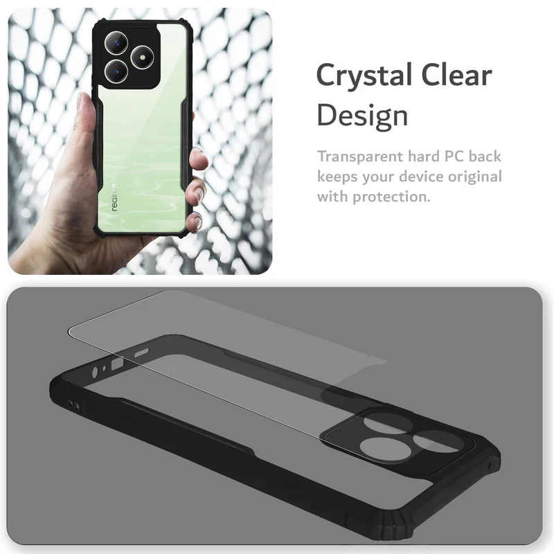 Premium Acrylic Transparent Back Cover for Realme C63 - Image 3
