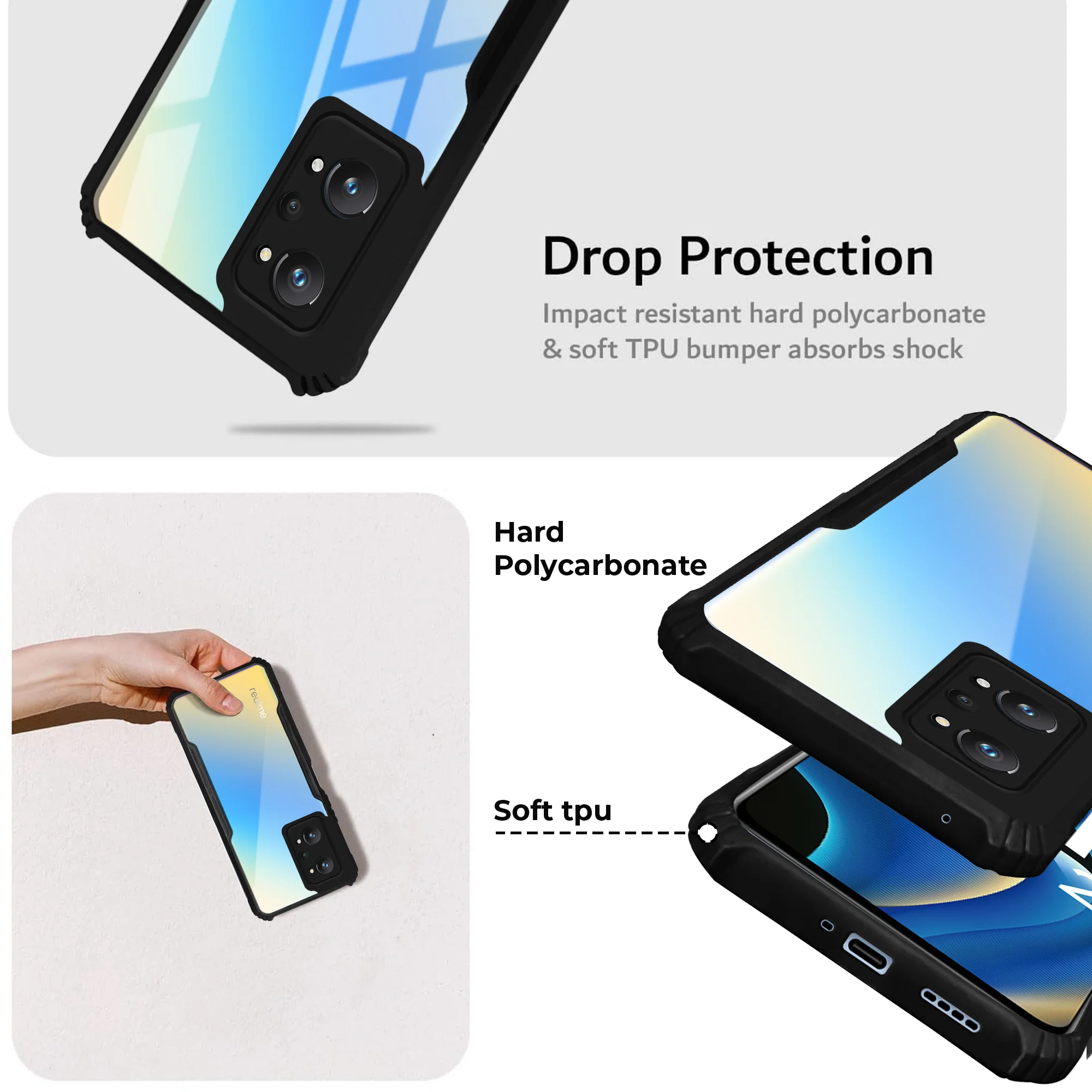 Premium Acrylic Transparent Back Cover for Realme GT Neo 2 - Image 2
