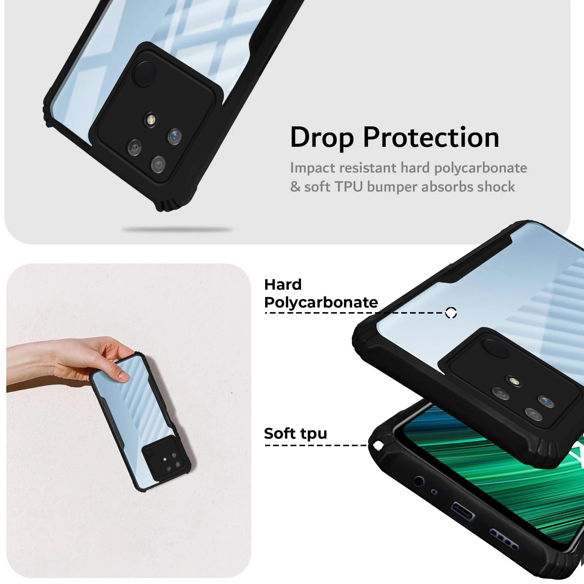 Premium Acrylic Transparent Back Cover for Realme Narzo 20 - Image 4