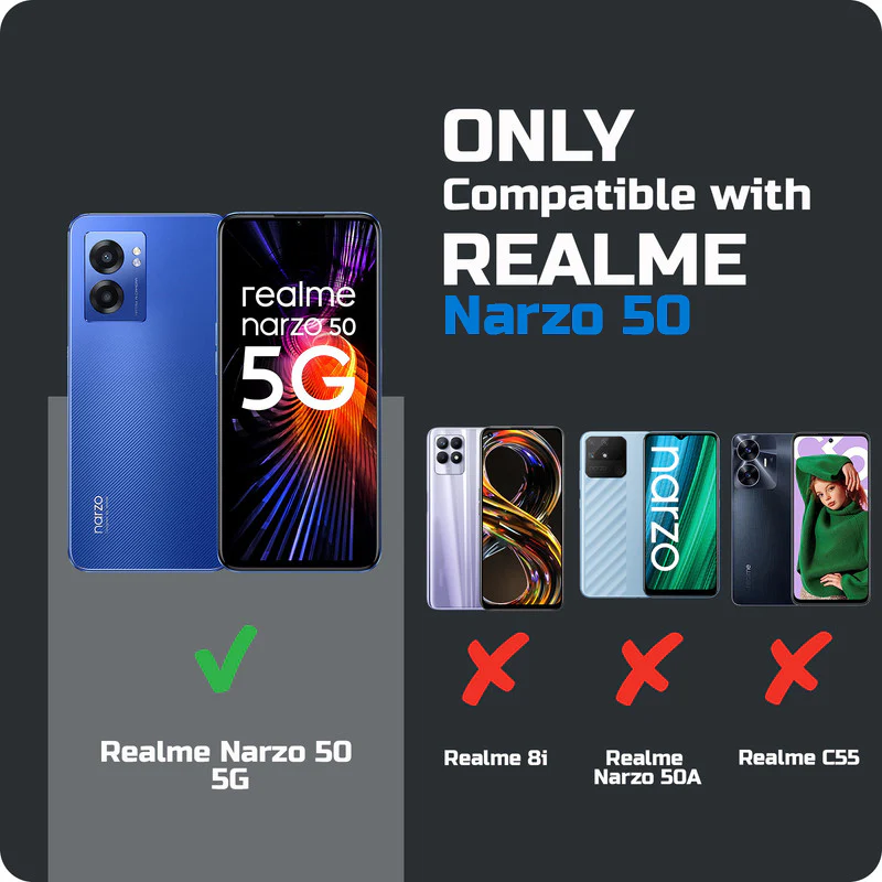 Premium Acrylic Transparent Back Cover for Realme Narzo 50 5G - Image 2